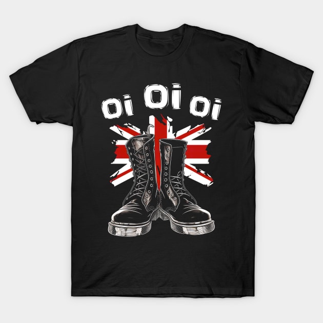 Oi Skinhead Hooligan Punk Music - Oi Oi Punk T-Shirt by Tshirt Samurai